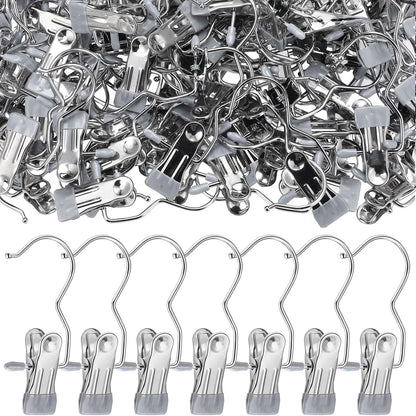Yinder 150 Pcs Boot Hangers Clips Laundry Hooks Hanging Stainless Steel Clothes Pins Portable Clip Hangers for Closet Travel Socks Pants Handbags Hats Towels (Beige)