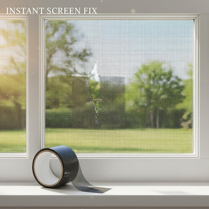 Self-Adhesive Window Screen Repair Tape, Fiberglass Mesh Patch for Holes and Tears, 2 in x 78.7 in Roll for Door and Window Screens