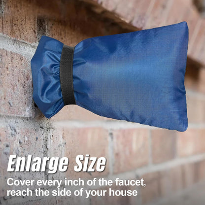 Outdoor Faucet Cover for Winter, 3M Thinsulate Spigot Cover for Winter Freeze Protection, Waterproof, 10" H x 6.3" W Outside Hose Bib Insulated Covers for Wall Taps, 4 Pcs Faucet Socks - Blue
