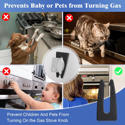 5 Pack Stove Knob Locks,Gas Stove Knob Lock for Baby Safety,Child and Pets Safety Guards,Prevent Children or Pets from Accidentally Turning on Gas Stove