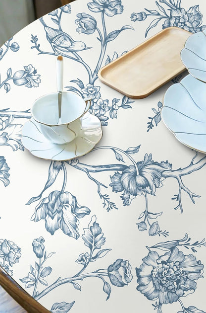 Safiyya Peel and Stick Wallpaper Vintage Floral Contact Paper 17.3" x 78.7" Wall Paper Renter Friendly Self Adhesive Removable Wallpaper for Bathroom Vinyl