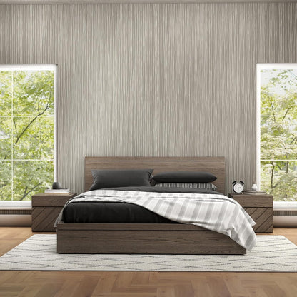 Modern Peel and Stick Wallpaper 17.3" x 78.7" Self Adhesive Wallpaper Textured Neutral Stripe Contact Paper Removable Vinyl Wall Paper for Living Room Bedroom Accent Wall Modern Minimalist Wall Decor