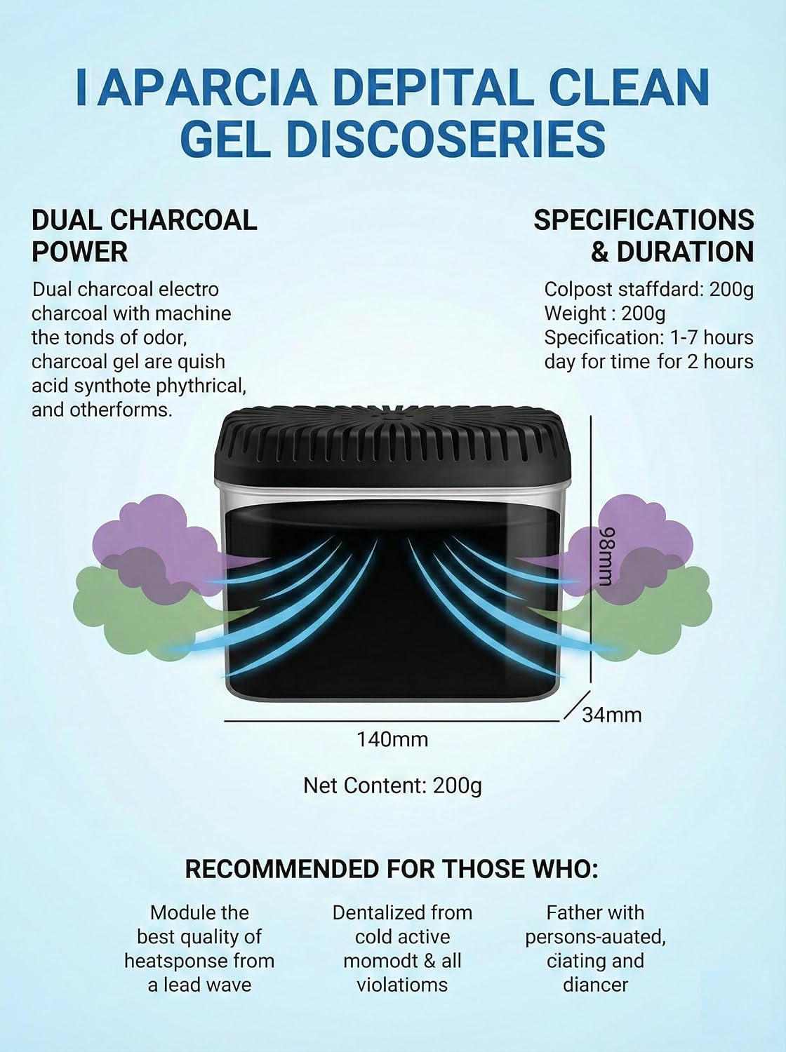Japanese Charcoal Refrigerator Deodorizer 2-Pack - Natural Binchotan Odor Eliminator for Fridge, Unscented Air Purifier, Long-Lasting Freshness, Made in Japan (200g per unit)
