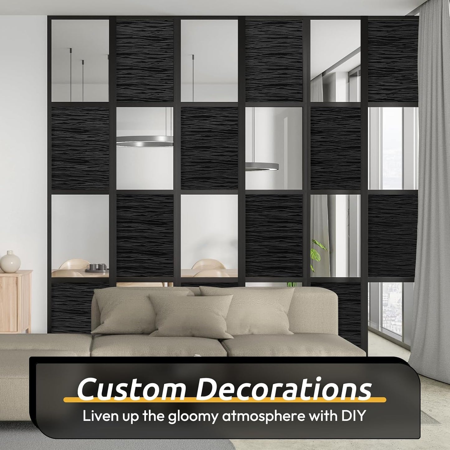 rabbitgoo Window Privacy Film Frosted Glass Film Removable Vinyl Door Coverings UV Blocking Decorative Static Cling Non-Adhesive Window Clings Sticker for Home Decor, 17.5 x 78.7 Inches