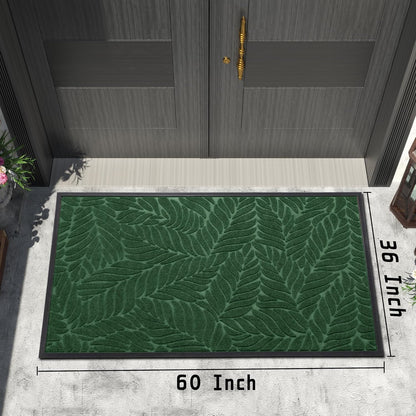 Yimobra Front Door Mat Outdoor Indoor, 29.5x17 All-Season Waterproof Door Mat Outside Entrance, All-Weather Non-Slip Outside Doormat for Garage Patio Entryway, Brown