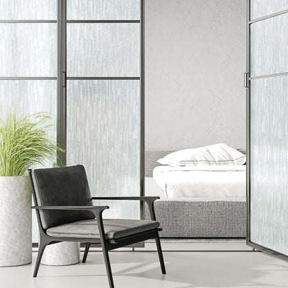 rabbitgoo Window Privacy Film Frosted Glass Film Removable Vinyl Door Coverings UV Blocking Decorative Static Cling Non-Adhesive Window Clings Sticker for Home Decor, 17.5 x 78.7 Inches