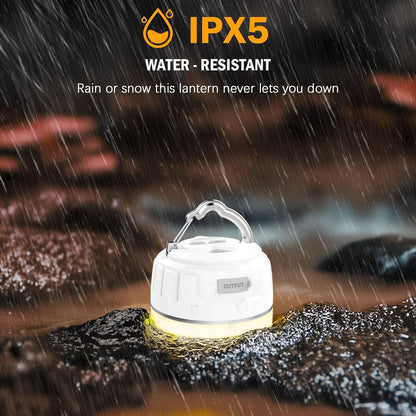 Yonktoo Camping Lantern Rechargeable, 300H Runtime, 6400mAh, IPX5 Waterproof Tent Light for Camping, Hiking, Power Outages, Home, Emergency - Standard Edition,Orange