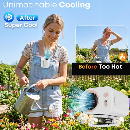 MINISO Clip On Fan Portable, 5-Speed 19500 RPM Strong Airflow Stroller Fan | Personal Fan for Waist & Skirt, Hands-Free Wearable Belt Fan Rechargeable for Travel, Camping, Hiking, Office & Outdoor