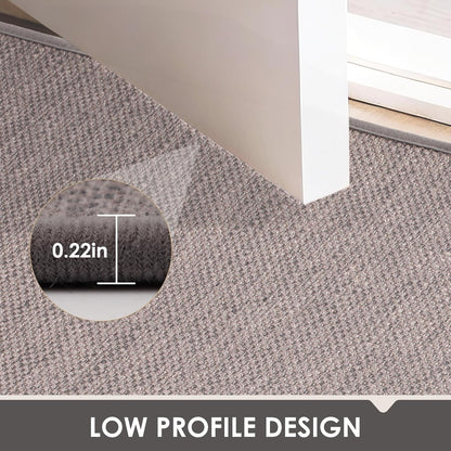 Door Mat 30"x17", Non Slip Washable Door Mat Indoor Entrance, Low Profile Absorbent Entry Rug for Front Door, Entryway, Inside Entrance, Rubber Backing Dirt Trapper Indoor Mat, Khaki