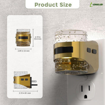 L LOHAS LED Motion Sensor Night Light,Dimmable Night Lights Plug into Wall, 2 Pack Acrylic Nightlight with 0-100 LM Adjustable Brightness, 3000K Plug in Night Light for Bathroom Hallway