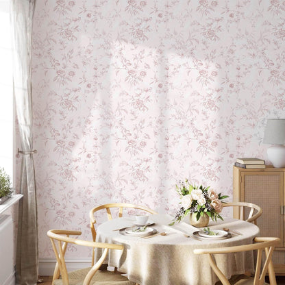 Ismoon Peel and Stick Wallpaper Floral Vintage Stick on Wall Paper Beige French Textured Contact Paper for Cabinet Removable Self Adhesive Wallpaper Vinyl Roll Shelf Deco, 17.3x78.7in