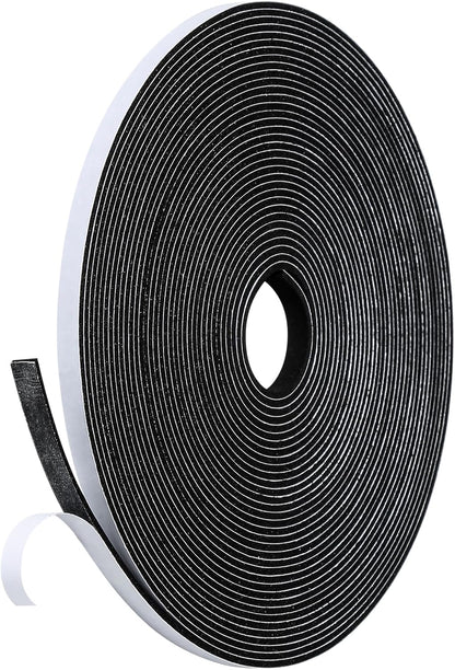 16Feet Weather Stripping Seal (1/2 Inch X 1/4 Inch) for Door Window, High Density Foam Tape, Soundproofing, Insulation Strip, Door Sealers for Door Frame- White