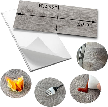AULIGET 100 Piece Rust Slate Peel and Stick Backsplash Wall Tiles, 3" x 6" PVC Faux Stone Stick on Tiles for Backsplash Kitchen, Bathroom, Laundry Room, Camper, Fireplace
