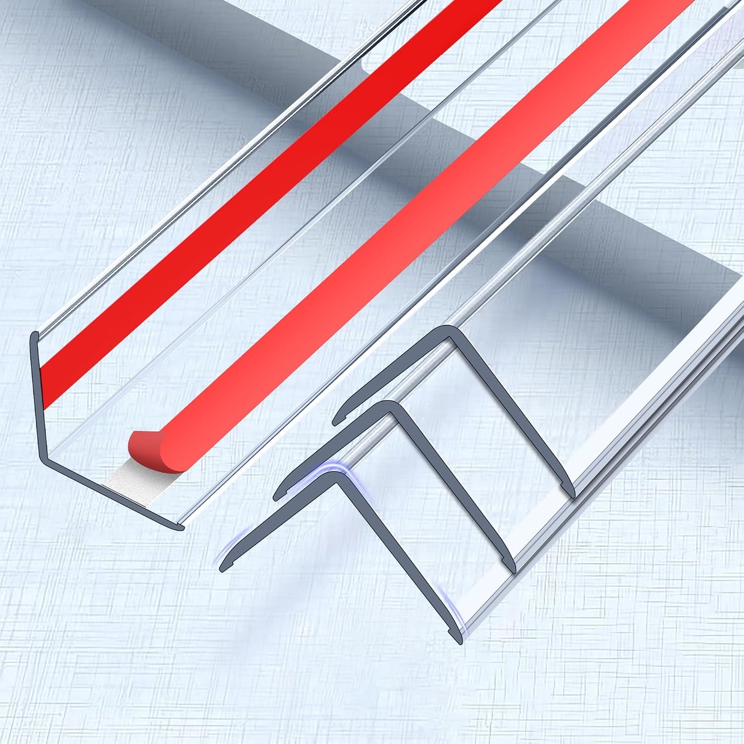 Wall Corner Protector, Walls Edge Protector，Self-Adhesive Wall Corner Guards,PVC Double Side Edge Protector， Furniture Stairs Guard (Gray 2PCS 90cm/35.4in)