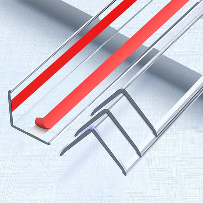 Wall Corner Protector, Walls Edge Protector，Self-Adhesive Wall Corner Guards,PVC Double Side Edge Protector， Furniture Stairs Guard (Gray 2PCS 90cm/35.4in)