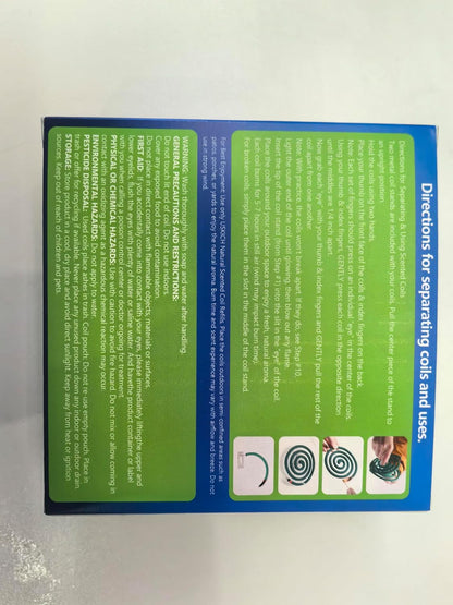 Mosquito Coils Outdoor Patio Fresh Scent,Use Reaches Up to 10 feet, Each Mosquito Coil Burns for 5-7 Hours (Contains 20 coils & 2 Stands)