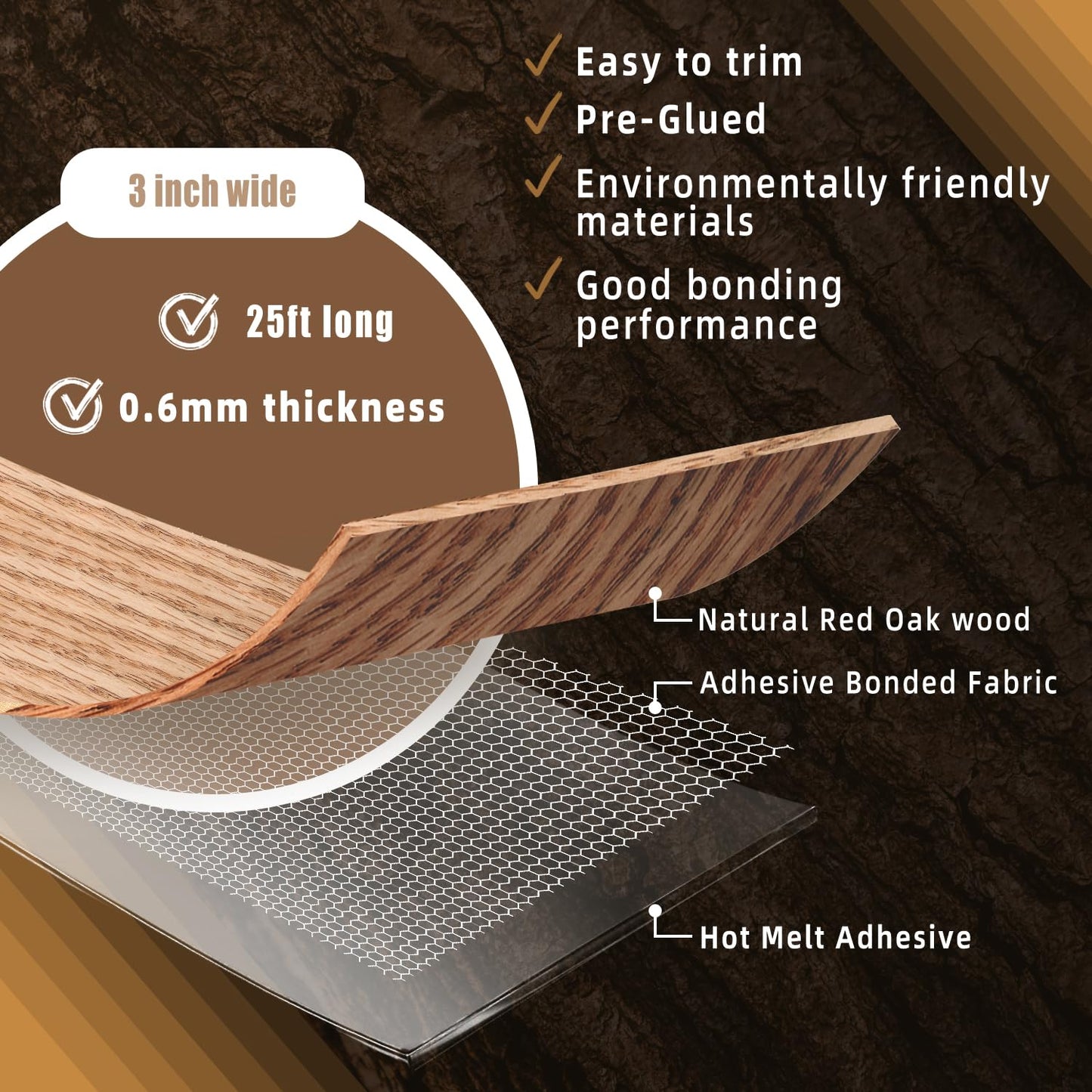 GSCIT Club Wood Grain Repair Tape, 2.4 inch X 15ft Self Adhesive Maple Grain Repair Patch for Tables, Chairs, Baseboards, Doors, Windows, Floors, Handicraft DIY. - Colors B