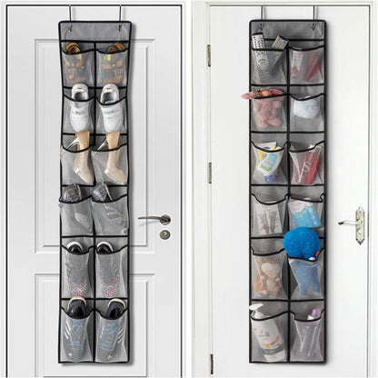 KEEPJOY 10 Tiers White Over Door Shoe Organizer Storage, Hanging Shoe Holder for Door with Large Deep Pockets, Fit 20-30 Pairs Shoe Rack for Sneakers, Boots (White)