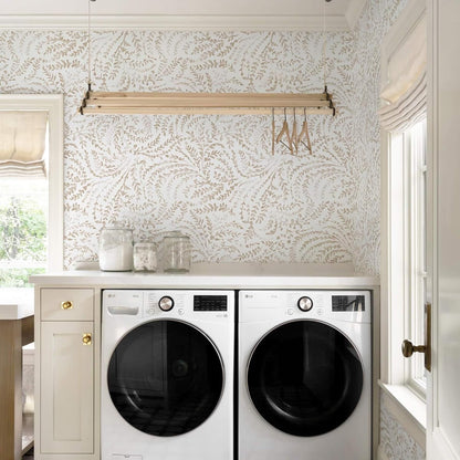 Ismoon Peel and Stick Wallpaper Boho Beige Contact Paper Neutral Floral Wall Paper Textured Self Adhesive Removable Wallpaper for Bedroom Kitchen Renter Friendly Vinyl 17.3" x 78.7"