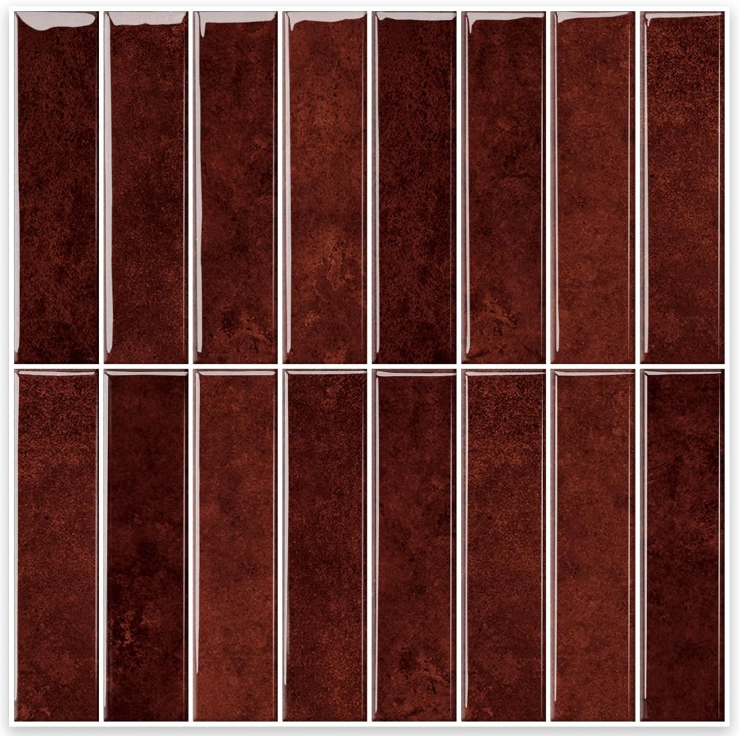 MORCART Peel and Stick Backsplash, 10 Sheets of 11.8"x11.8" - 3D Adhesive Waterproof Wall Tiles for Kitchen, Bathroom, Living Room, Subway Tiles, Gray-Apricot