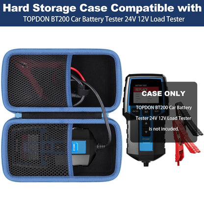 khanka Hard Storage Case for TOPDON BT200 Car Battery Tester 24V 12V Load Tester,Hard Shell Protective Bag for TOPDON BT200 100-2000CCA Automotive Alternator Tester,Case Only