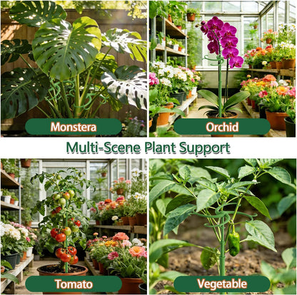 Plant Stakes,Telescoping Plant Support,3Pack 17.3 to 42.3IN Adjustable Monstera Plant Support,Garden Stakes with Clips,Sturdy Plant Sticks for Indoor Outdoor Plants,Orchid, Tomato,Vine,Monstera