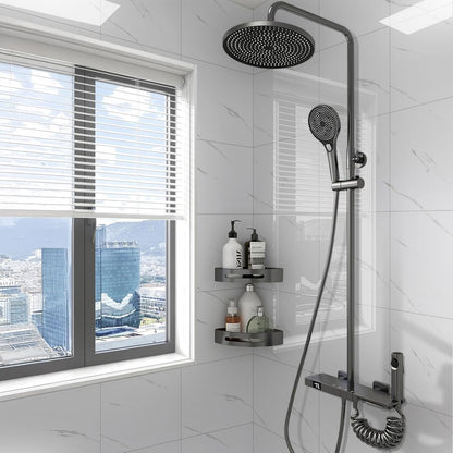 Peel and Stick Tile Shower Waterproof Marble Tiles Wall Panels, 11.8"x11.8" Self-Adhesive Backsplash Tile, 20 Pack