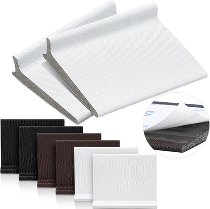 Jetec 6 Peices Self-Adhesive Door Corner Seals, Gap Filler Seal Strip Weather Stripping Draft Stopper Door Frame Seal Corner Foam for Weather Protection Isolation of Noise(Black)