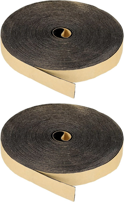 PATIKIL Foam Insulation Tape, 1-1/2" W x 1/8" t x 32.8FT Self Adhesive Weather Stripping Door Seal Strip for Door Window Air Conditioning, Black - Colors B