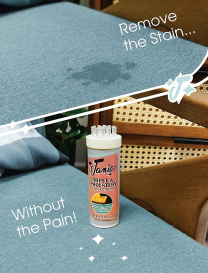 Janie Dry Stick Spot Cleaner (.4 oz) – Portable Instant Stain Remover Stick for Clothes – Magic Eraser Pen for Laundry, Travel, and On-the-Go Stain Removal – Compact, Safe, and Easy to Use