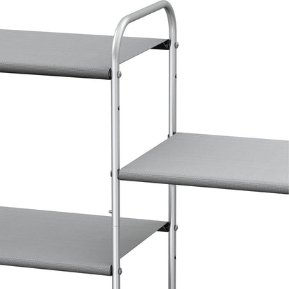 Simple Houseware 3-Tier Shoe Rack Storage Organizer, Grey – Space-Saving Shoe Shelf, Holds 9–16 Pairs, Sturdy Metal Frame, Easy Assembly – Closet, Entryway, Bedroom Shoe Storage Solution