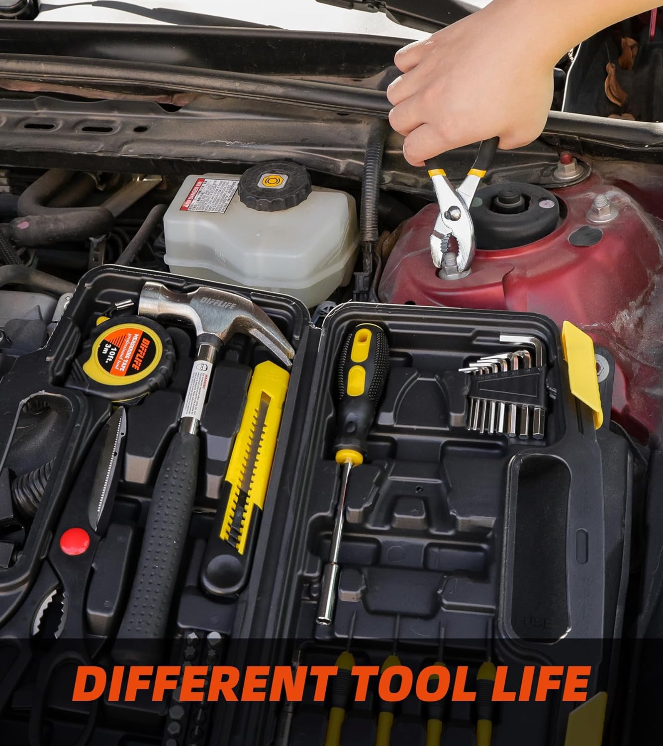 40-Piece Tool Set - General Household Hand Tool Kit with Plastic Toolbox Storage Case…