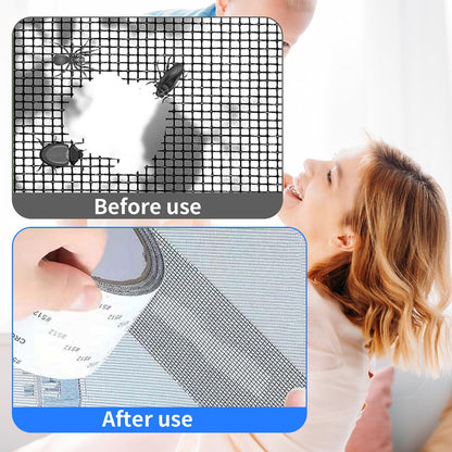 Benksaas Strong Adhesive Screen Repair Tape, 2025 Upgrade Screen Repair Kit Window Screen Repair Tape, Household Self-Adhesive Screen Tape Mesh Window Repair Patch for Doors, Windows (3 Colors)