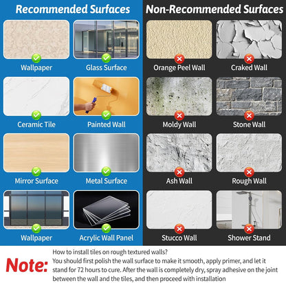 24 Sheet Peel and Stick Tile Backsplash Sticks for Kitchen 10"x 5" Back Splashes Self Adhesive Waterproof Tile Wall Paper for Bathroom Kitchen Backsplash, RV, Fireplace, Black/White Marble Look