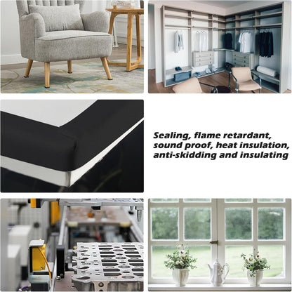 ToLanbbt White Door Window Weather Stripping Self Adhesive Foam Tape High Density Foam Sealing Strip Window Insulation Weatherproof Gasket Tape for Doors and Windows (1/2" W X 1/8" T X 16.5')