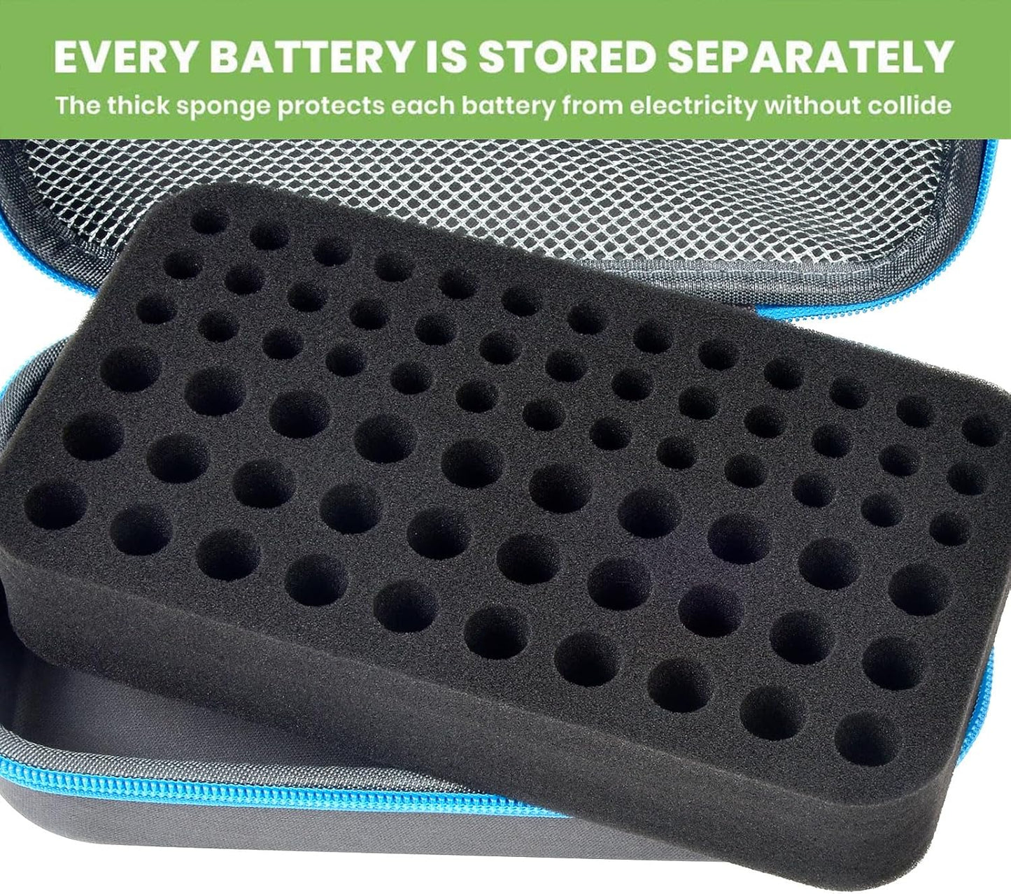 ALKOO 136+ Battery Organizer Storage Case with BT-168 Tester | AA AAA C D 9V & Button Cells Batteries Holder Box, Foam Protection, Home / Garage / Drawer Organization, Case Only, Red