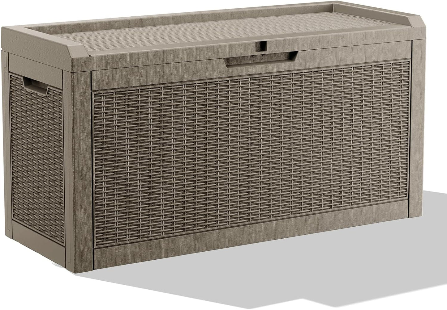 Package Delivery Box, Lockable Resin Outdoor Package, Waterproof Deck Box for Porches, Patios, Indoor & Outdoor Use (70 Gallon, Grey)