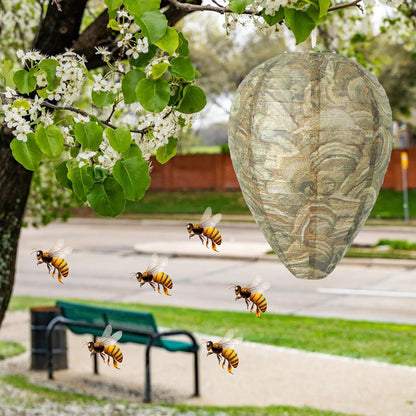 4 Pack Wasp Nest Decoy Hanging Wasp Nest Stay Away from Wasps Hornets Yellow Jackets
