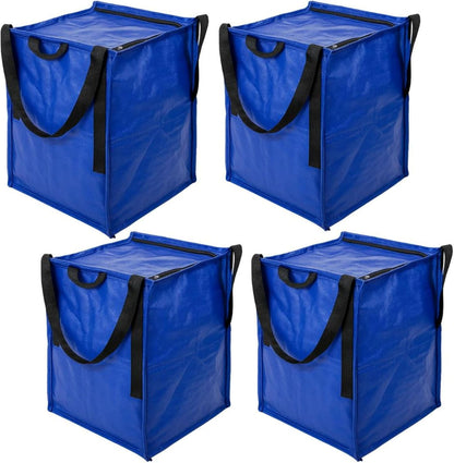 DURASACK XL 48-Gallon Zipper Top Heavy Duty Storage Tote Bags, Black | Rugged Woven Polypropylene Moving Bag, Reusable Self-Standing Design, Holds up to 500 Pounds