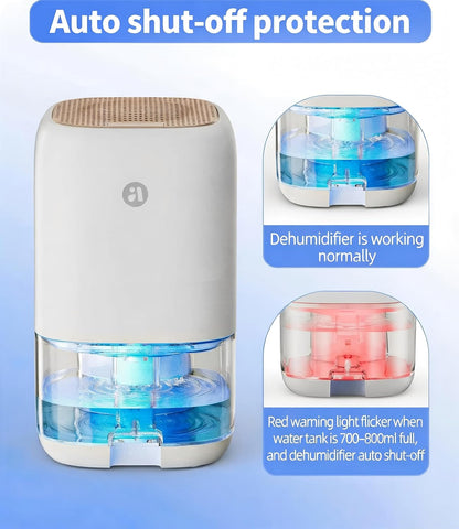 Dehumidifier, 35 OZ Small Dehumidifiers for Bedroom for Home, Quiet with Auto Shut Off, Dehumidifiers for Bedroom (280 sq. ft), Bathroom, RV, Closet, Grey