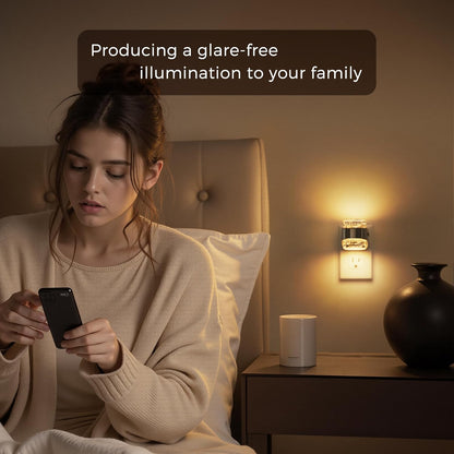 L LOHAS LED Night Light, Bubble Night Lights Plug into Wall,2 Pack 3000K/4000k/5000K Adjustable Color Temperature Night Light,Dimmable Nightlights with Dusk to Dawn Sensor for Rooms Bathroom Hallway