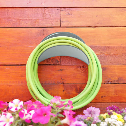 Tinsow Steel Wall Mount Garden Hose Hangers, Water Hose Hooks for Hose Organizing, Hose Holder Storage for Outside Hose Bracket, Car Hose Holder, Carrier, Support for Garden Hose (1, Grey)