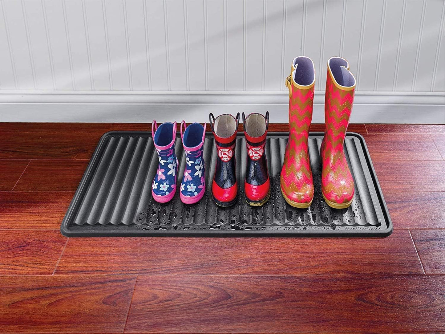 WeatherTech BootTray for Entryway - Durable Mat for Boots, Shoes, Traps Water and Dirt (16"x36") - Black