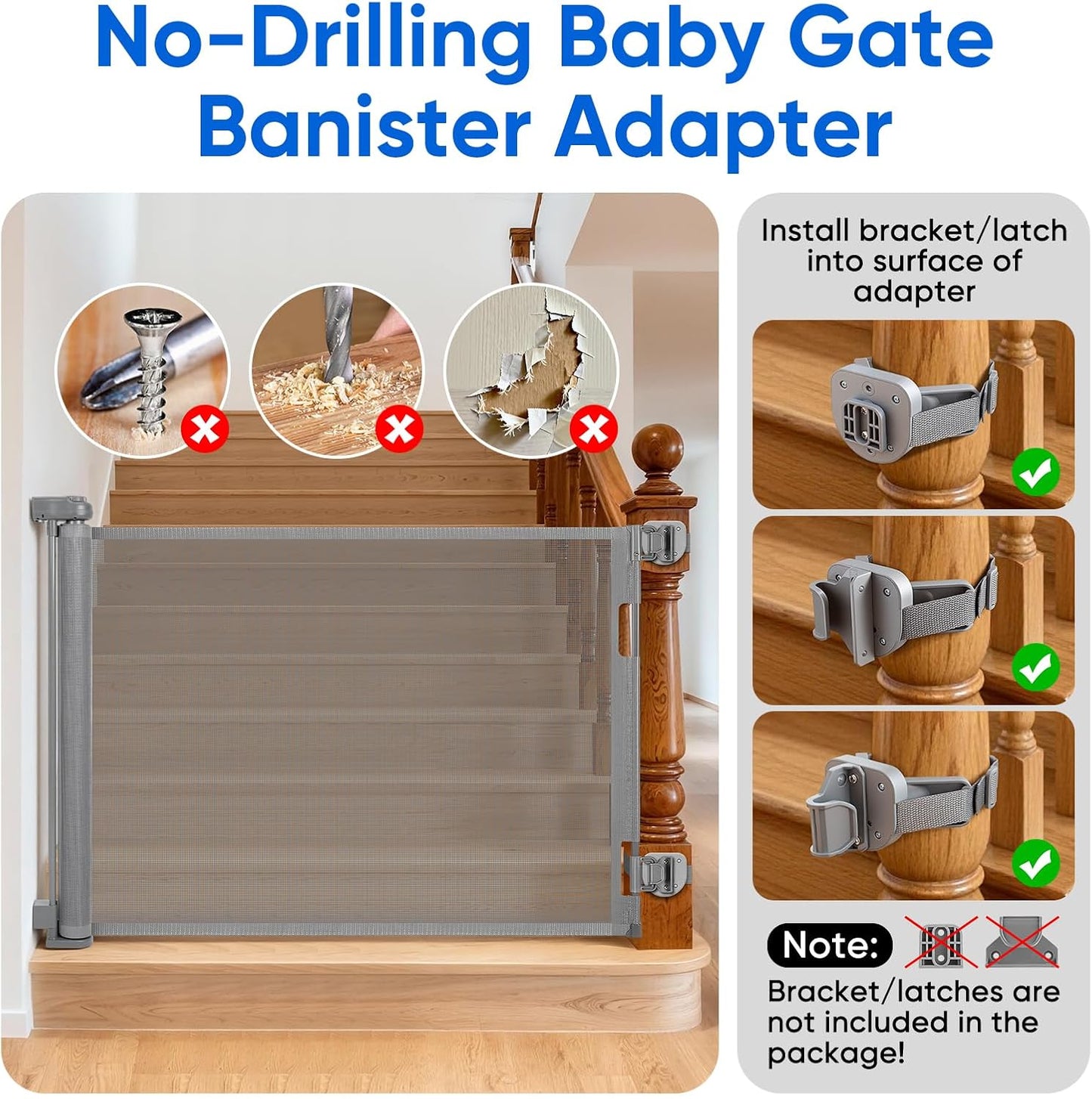 Retractable Baby Gate for Stairs & Doorways, 33" Tall Extends to 71" Wide | Extra Wide Safety Kid Pet Gate, Mesh Dog Gate for Indoor,Outdoor, Hallways One-Handed Operation, Easy Install(33”x71”-Black)