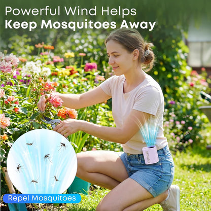 MINISO Clip On Fan Portable, 5-Speed 19500 RPM Strong Airflow Stroller Fan | Personal Fan for Waist & Skirt, Hands-Free Wearable Belt Fan Rechargeable for Travel, Camping, Hiking, Office & Outdoor