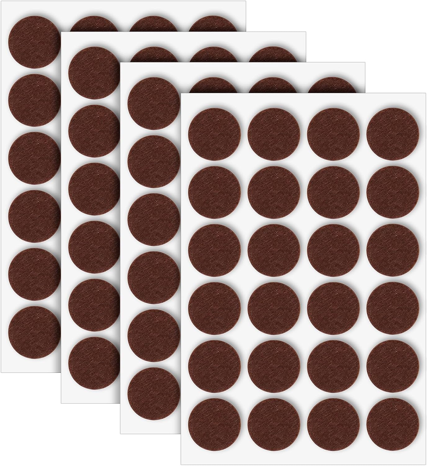 96 Pcs Self-Stick Furniture Round Felt, 3/4" Chair Felt Pads Protect Your Hardwood Floors from Furniture Scratches Moving Your Furnitures Smoothly Noise Reduction for Chairs, Tables, Couches (Beige)