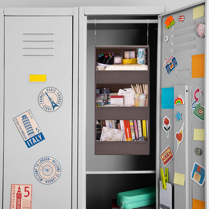 GRANNY SAYS 3-Shelf Hanging Closet Organizer and Storage, Collapsible Hanging Closet Shelves, Hanging Organizer for Closet & RV, Gray, 29 ½" H X 12" W X 12" D, 1-Pack
