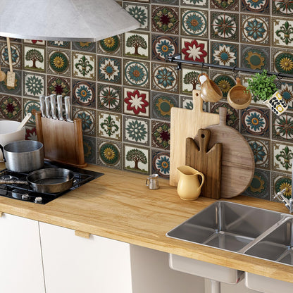 Peel and Stick Backsplash Tile Sticker for Kitchen and Bathroom Walls - 24 Removable 5.9"x5.9" Tiles, Waterproof