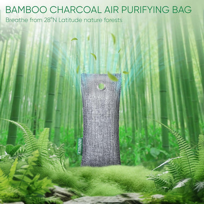 Activated Charcoal Odor Absorber,6 Pack Nature Odor Eliminator for Shoes, Bamboo Charcoal Air Purifying Bags,Shoe Deodorizer for Fresh Sneakers,Shoe Smell Remover