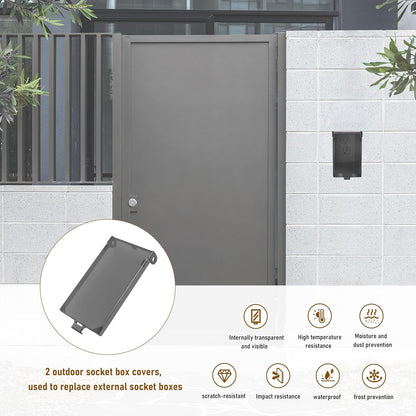 DBVC-1 Extra Duty Replacement in-Use Cover for Wet Locations,Type 3r Enclosure Cover for DBVR1C/DBVS1C/DBVM1C/60VC 1-Gang (Vertical) in Tool Box Electrical Outlet Box - Clear 3pcs (DBVC1-3)